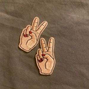 Iron on patch peace out ✌🏻(2) patch